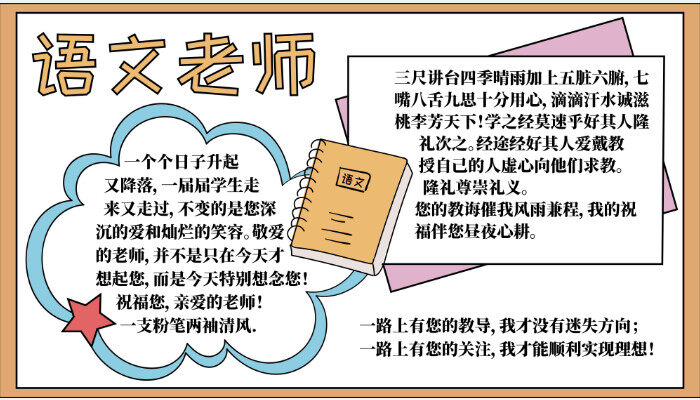 语文老师手抄报