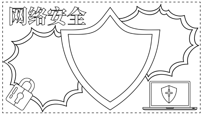 ​网络安全手抄报简单又漂亮