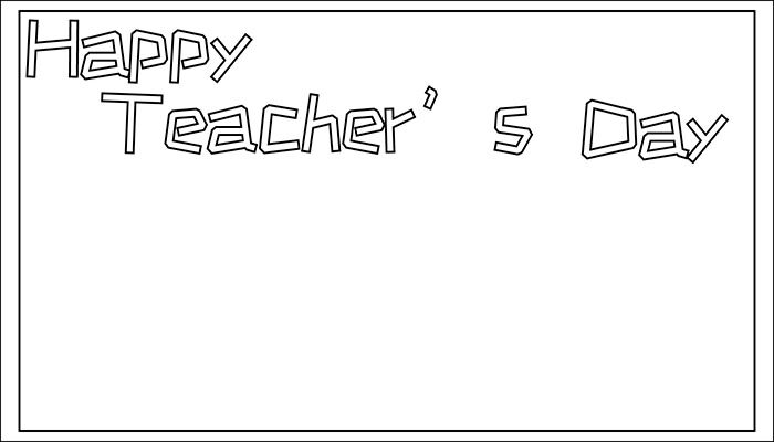 HAPPY Teacher's  Day手抄报可爱