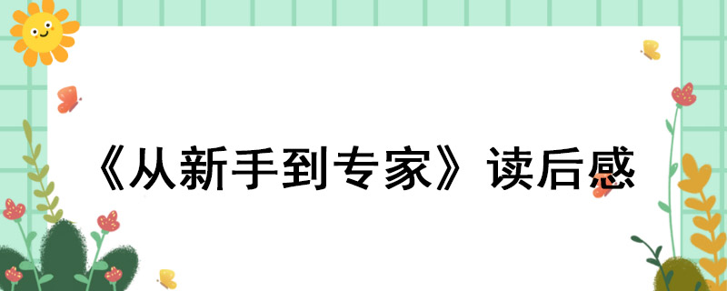 《从新手到专家》读后感