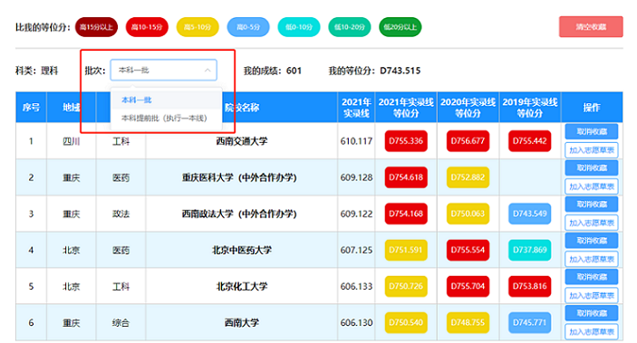 四川省高考志愿填报辅助系统使用步骤